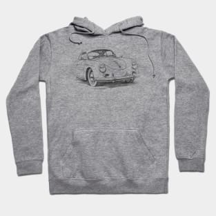 Chalk drawing - Retro Car Hoodie